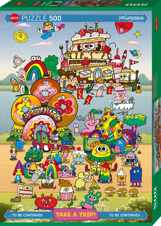 With Jon Burgerman, Take a Trip! 500 Piece Jigsaw Puzzle by Heye - 1