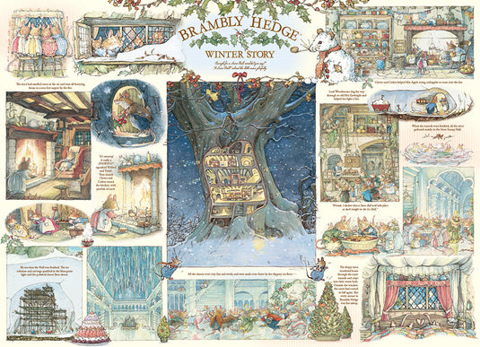 Brambly Hedge Winter Story 1000 Piece Jigsaw Puzzle by Cobble Hill - 2