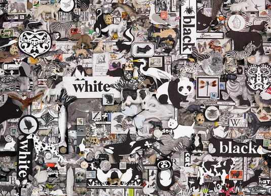 Black and White: Animals 1000 Piece Jigsaw Puzzle by Cobble Hill - 2