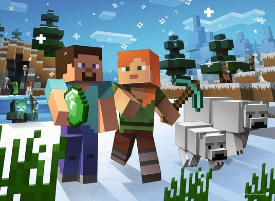 Minecraft 4x100 Piece Jigsaw Puzzle by Ravensburger