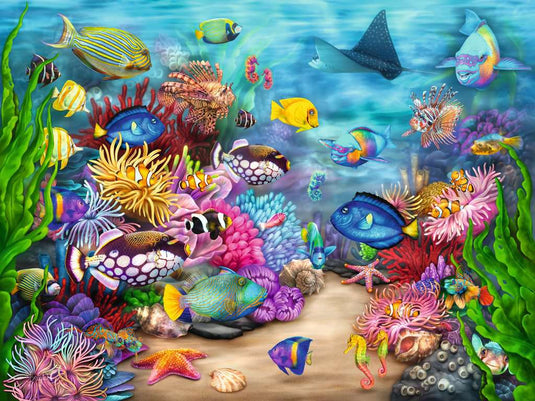 Tropical Reef Life 750 Piece XL Jigsaw Puzzle by Ravensburger - 1