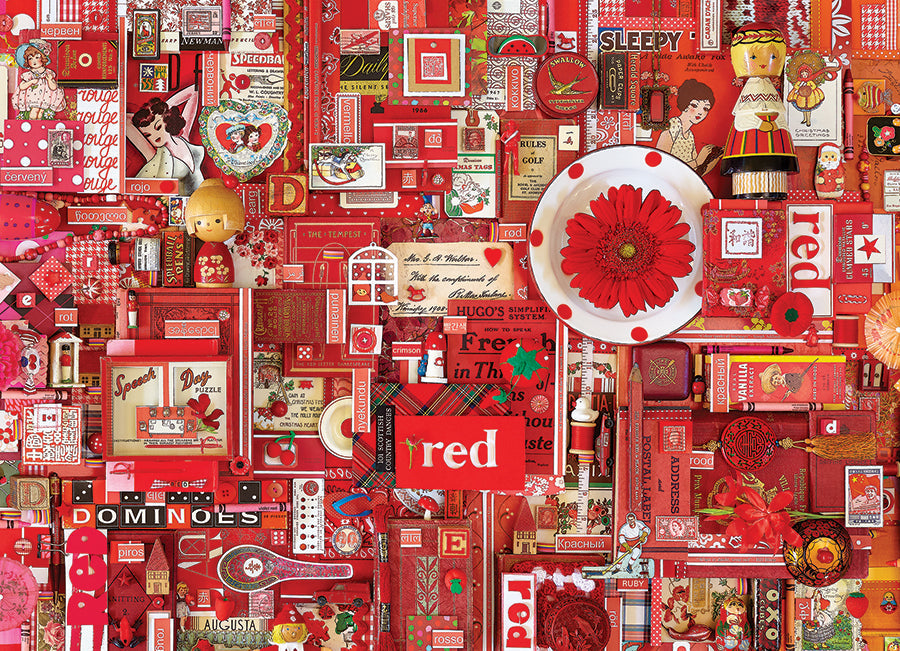 Red 1000 Piece Jigsaw Puzzle by Cobble Hill