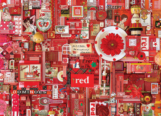 Red 1000 Piece Jigsaw Puzzle by Cobble Hill - 2