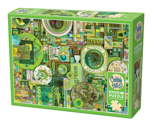 Green 1000 Piece Jigsaw Puzzle by Cobble Hill - 1