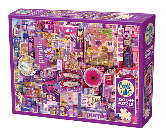 Purple 1000 Piece Jigsaw Puzzle by Cobble Hill - 1