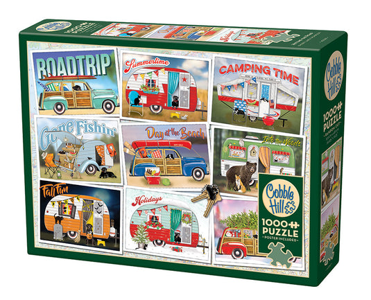 Hitting the Road 1000 Piece Jigsaw Puzzle by Cobble Hill - 1