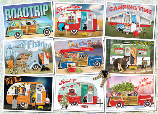 Hitting the Road 1000 Piece Jigsaw Puzzle by Cobble Hill - 2