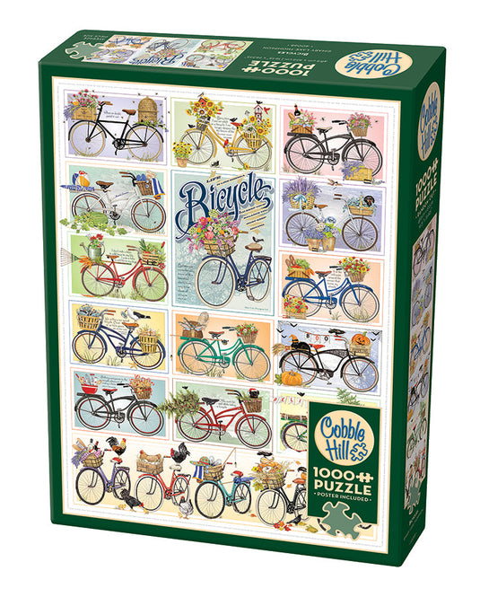 Bicycles 1000 Piece Jigsaw Puzzle by Cobble Hill - 1