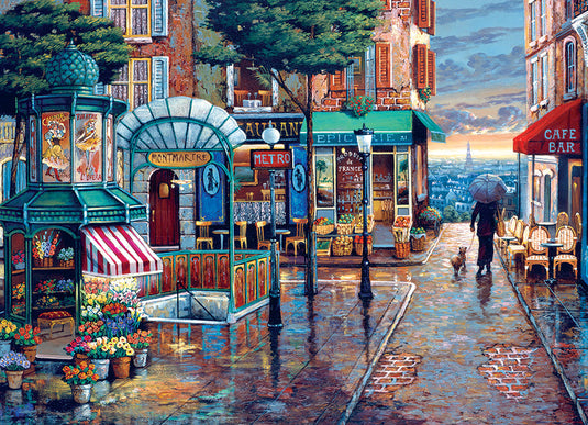 Rainy Day Stroll 1000 Piece Jigsaw Puzzle by Cobble Hill - 2