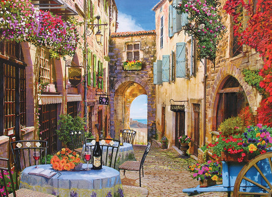 French Village 1000 Piece Jigsaw Puzzle by Cobble Hill - 2