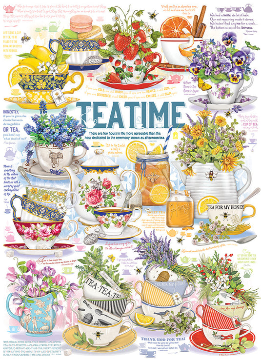 Tea Time 1000 Piece Jigsaw Puzzle by Cobble Hill - 2