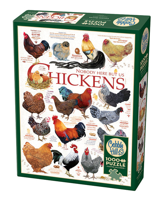 Chicken Quotes 1000 Piece Jigsaw Puzzle by Cobble Hill - 1