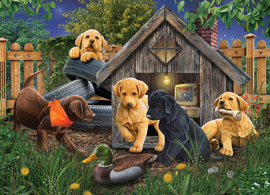 In the Doghouse 1000 Piece Jigsaw Puzzle by Cobble Hill
