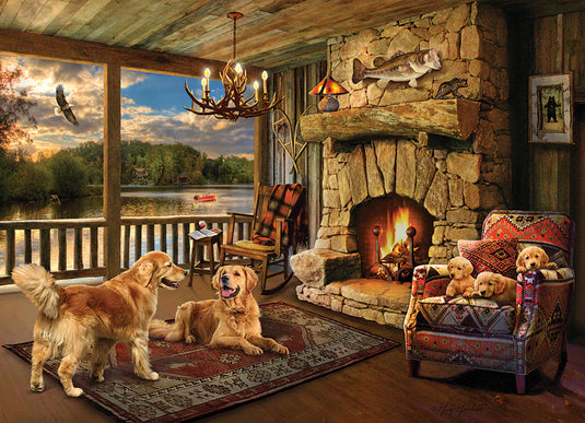 Lakeside Cabin 1000 Piece Jigsaw Puzzle by Cobble Hill