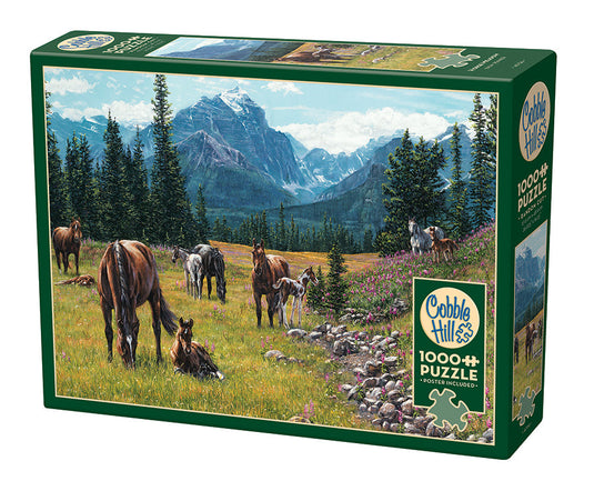 Horse Meadow 1000 Piece Jigsaw Puzzle by Cobble Hill - 1