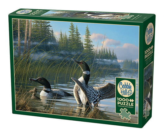 Common Loons 1000 Piece Jigsaw Puzzle by Cobble Hill - 1