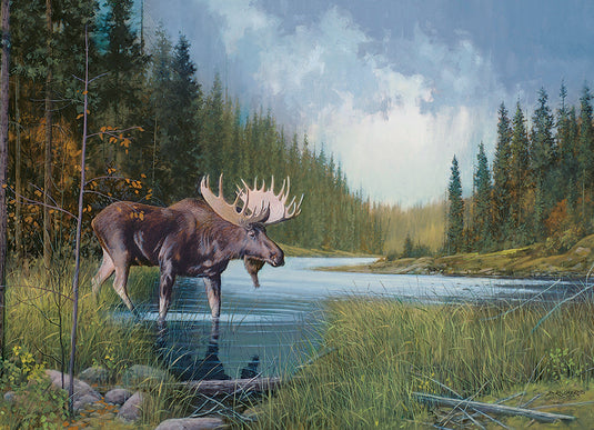 Moose Lake 1000 Piece Jigsaw Puzzle by Cobble Hill - 2