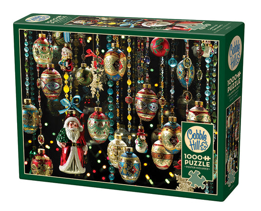 Christmas Ornaments 1000 Piece Jigsaw Puzzle by Cobble Hill - 1