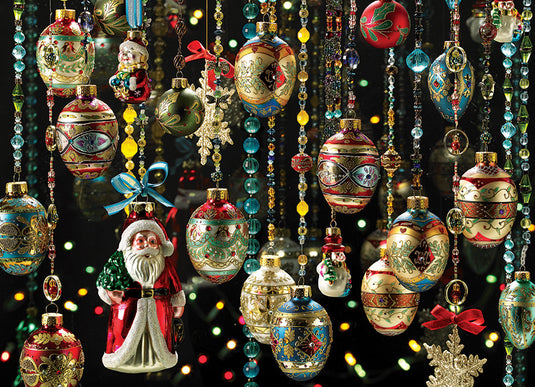 Christmas Ornaments 1000 Piece Jigsaw Puzzle by Cobble Hill - 2