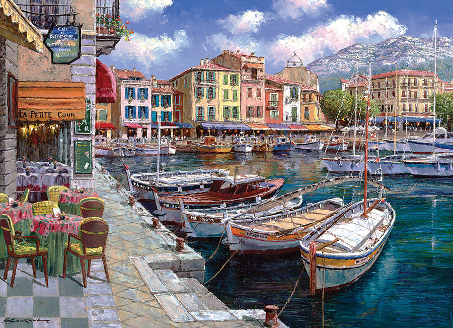 Cafe in Cassis 1000 Piece Jigsaw Puzzle by Cobble Hill