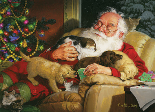 Santa's Quiet Time 1000 Piece Jigsaw Puzzle by Cobble Hill - 2