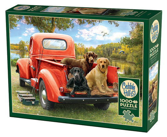 Fishing Friends 1000 Piece Jigsaw Puzzle by Cobble Hill - 1
