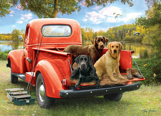 Fishing Friends 1000 Piece Jigsaw Puzzle by Cobble Hill - 2