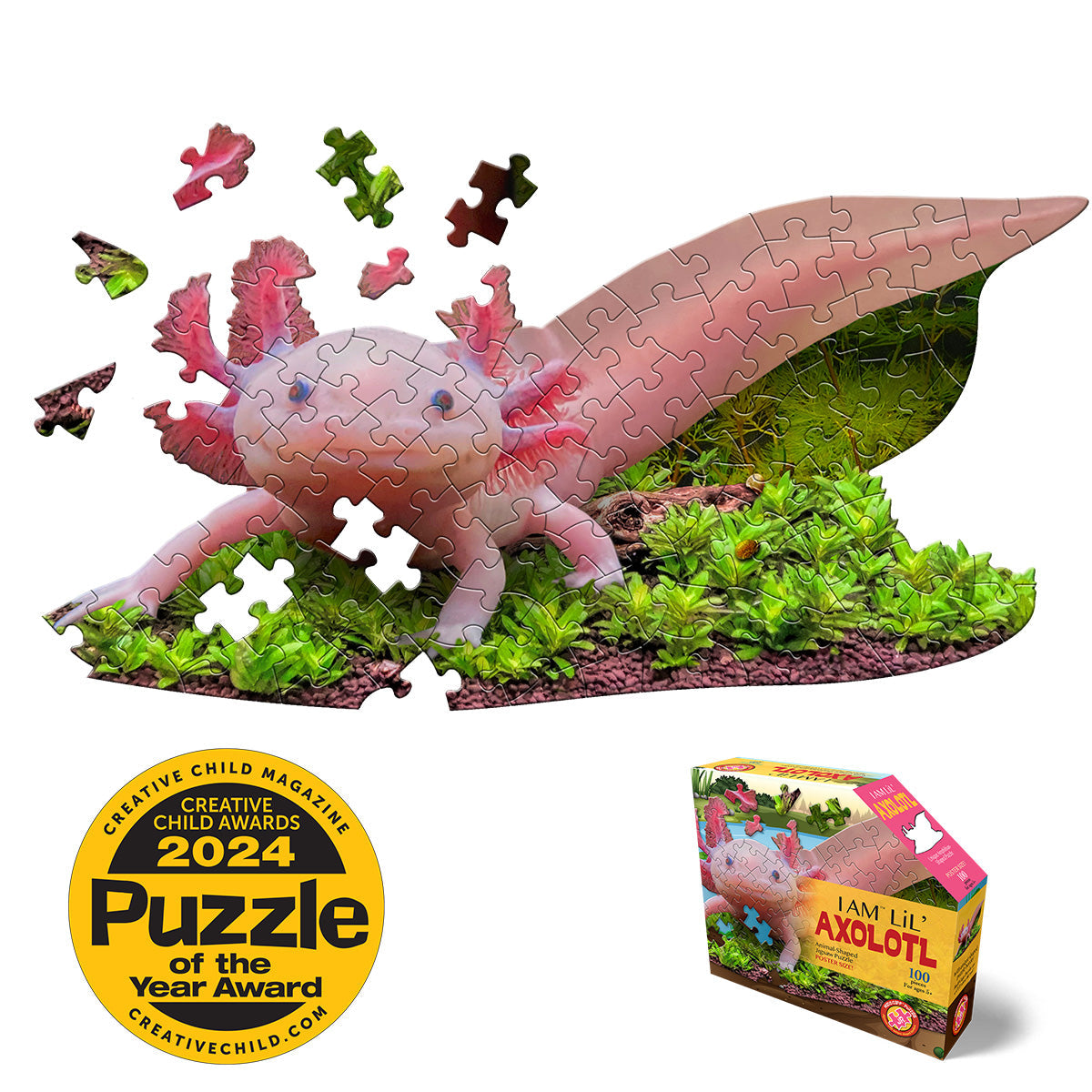 I Am Lil' Axolotl 100 Piece Puzzle by Madd Capp