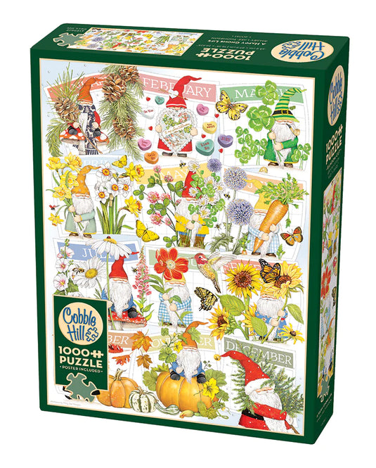 A Happy Gnome Life 1000 Piece Jigsaw Puzzle by Cobble Hill