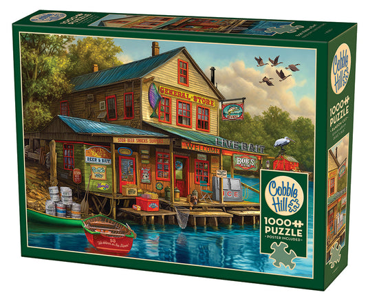 Bob's Beer & Bait 1000 Piece Jigsaw Puzzle by Cobble Hill - 1