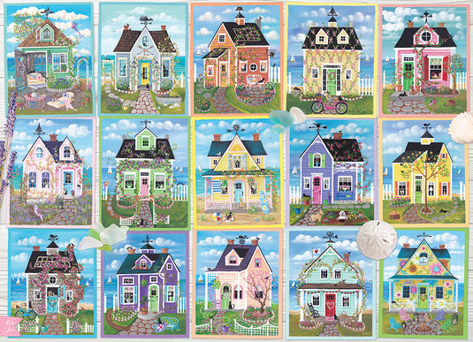 Seaside Cottages 1000 Piece Jigsaw Puzzle by Cobble Hill - 2