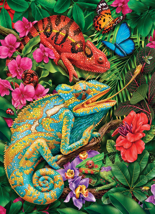 Karma Chameleon 1000 Piece Jigsaw Puzzle by Cobble Hill - 2