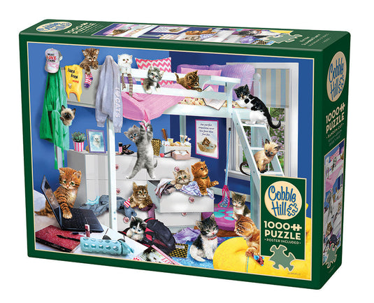 Kitten Slumber Party 1000 Piece Jigsaw Puzzle by Cobble Hill - 1