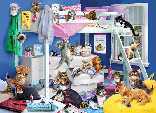 Kitten Slumber Party 1000 Piece Jigsaw Puzzle by Cobble Hill - 2