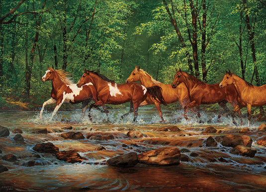 Spring Creek Run 1000 Piece Jigsaw Puzzle by Cobble Hill - 2
