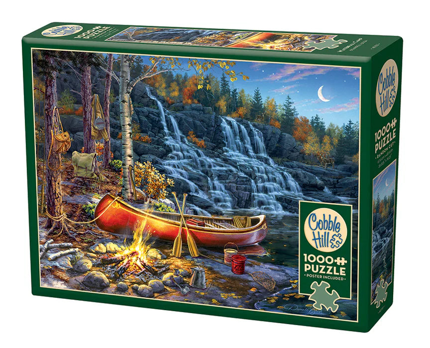 Waterfall Camp 1000 Piece Jigsaw Puzzle by Cobble Hill