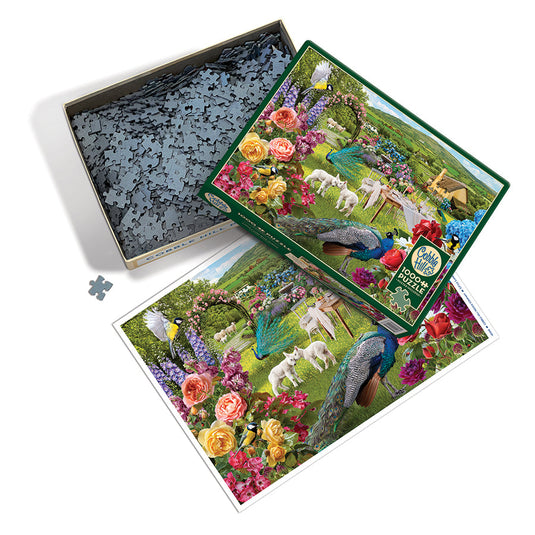 Little Lambs Rose Garden 1000 Piece Jigsaw Puzzle by Cobble Hill