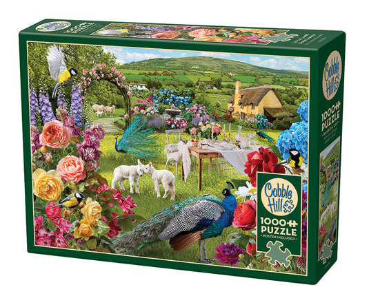 Little Lambs Rose Garden 1000 Piece Jigsaw Puzzle by Cobble Hill
