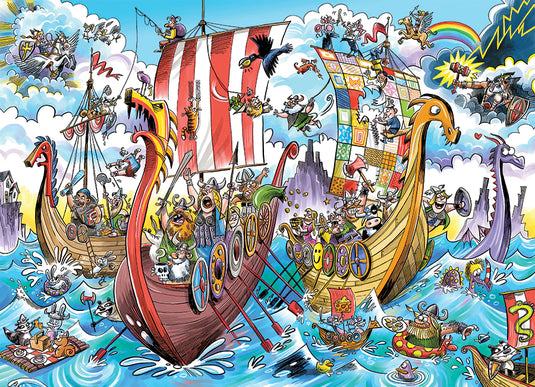 DoodleTown: Viking Voyage 1000 Piece Jigsaw Puzzle by Cobble Hill