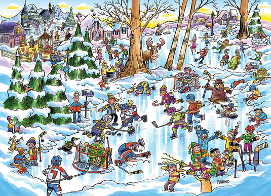 DoodleTown: Hockey Town 1000 Piece Jigsaw Puzzle by Cobble Hill