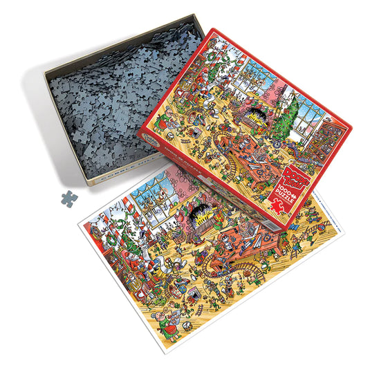 DoodleTown: Elves at Work 1000 Piece Jigsaw Puzzle by Cobble Hill