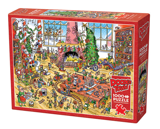 DoodleTown: Elves at Work 1000 Piece Jigsaw Puzzle by Cobble Hill