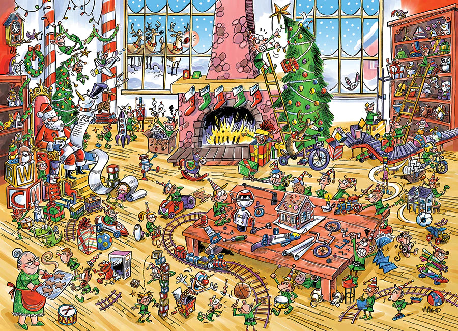 DoodleTown: Elves at Work 1000 Piece Jigsaw Puzzle by Cobble Hill
