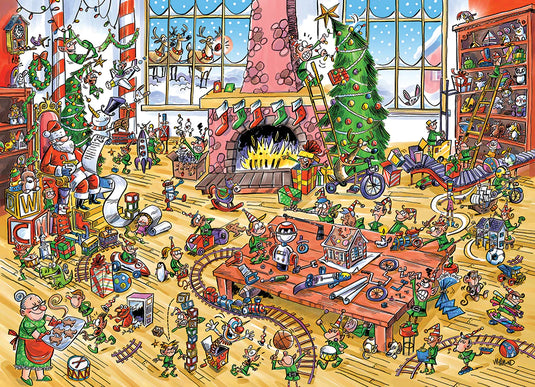 DoodleTown: Elves at Work 1000 Piece Jigsaw Puzzle by Cobble Hill