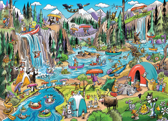 DoodleTown: Portage Pandemonium 1000 Piece Jigsaw Puzzle by Cobble Hill - 2