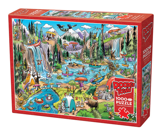 DoodleTown: Portage Pandemonium 1000 Piece Jigsaw Puzzle by Cobble Hill - 1
