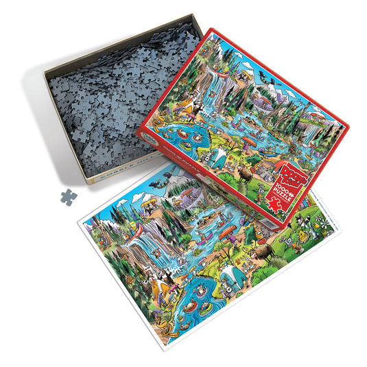 DoodleTown: Portage Pandemonium 1000 Piece Jigsaw Puzzle by Cobble Hill - 3