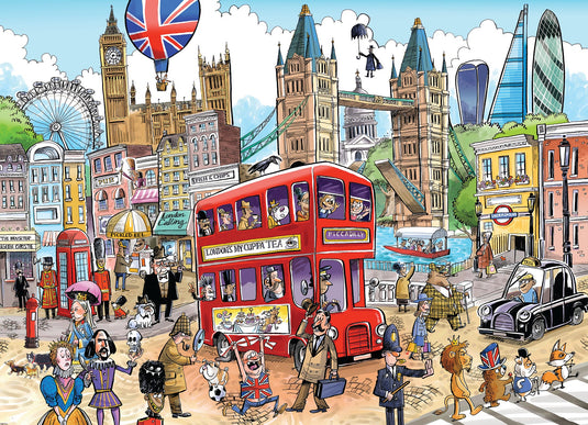 Doodletown: London Calling 1000 Piece Jigsaw Puzzle by Cobble Hill