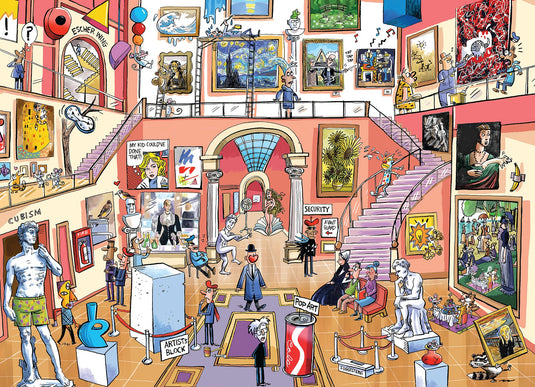 Doodletown: Museum Mischief 1000 Piece Jigsaw Puzzle by Cobble Hill