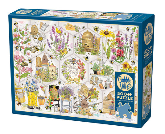 Busy as a Bee 500 Piece Jigsaw Puzzle by Cobble Hill - 1